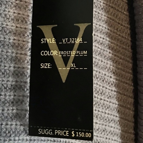 VERTIGO Paris Rib Knit Cocoon Sweater Purple XL - Picture 11 of 11